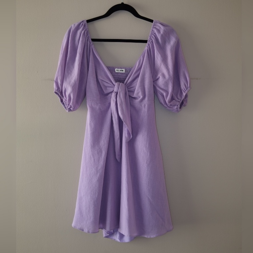 Day + Moon Luna Front Tie Dress in Purple